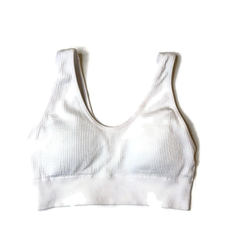 Aerie Super Chill Bra White Size Small
